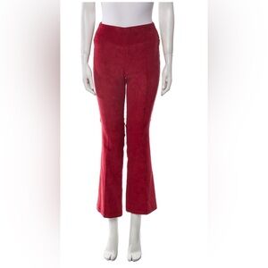 SPRWMN red midi rise corduroy pants
